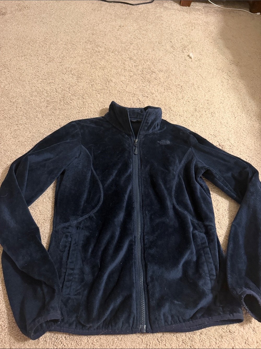 The North Face Womens Dark Navy Full-Zip plush Jacket